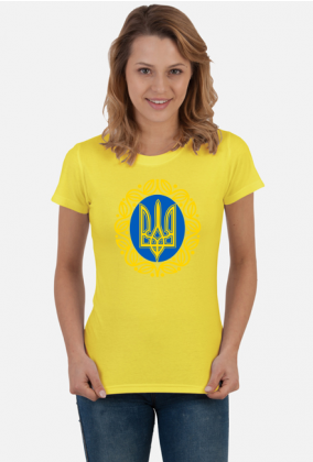 Herb Ukrainy Złoty Trójząb