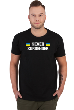 Koszulka męska czarna "Never Surrender UKR 2"
