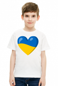 Koszulka chłopiec - pomoc Ukrainie serce