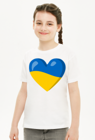 Koszulka dziewczynka - pomoc Ukrainie serce
