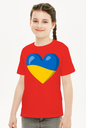 Koszulka dziewczynka - pomoc Ukrainie serce