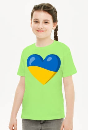 Koszulka dziewczynka - pomoc Ukrainie serce