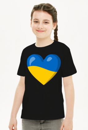 Koszulka dziewczynka - pomoc Ukrainie serce