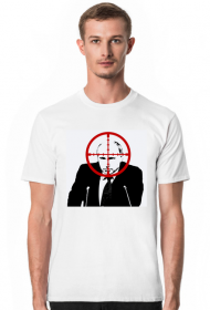 T-shirt męski "Kill Putin" - wojna w Ukrainie (biały)