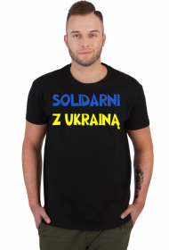 Ukraina Koszulka T-Shirt napis Solidarni z Ukraina 2