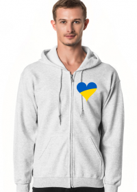 Ukraina Bluza rozpinana z kapturem flaga Ukrainy Serce