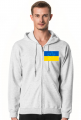 Ukraina bluza z kapturem rozpinana Flaga Ukrainy Golabek pokoju