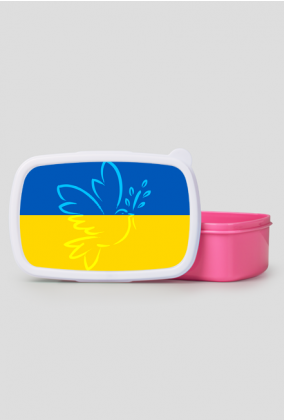 Ukraina pudelko sniadaniowe flaga Ukrainy Golabek pokoju