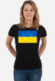 Ukraina koszulka damska flaga Ukrainy Golabek pokoju
