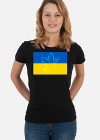 Ukraina koszulka damska flaga Ukrainy Golabek pokoju