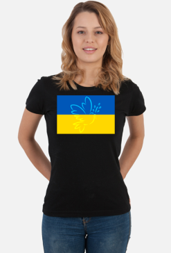 Ukraina koszulka damska flaga Ukrainy Golabek pokoju