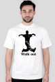 T-shirt "walk out" biały