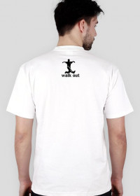 T-shirt "walk out" biały