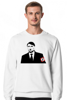 Bluza męska Vladimir Putin jako Adolf Hitler (biała)