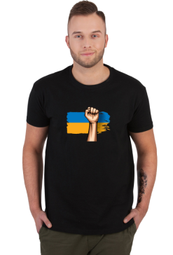 koszulka wolna ukraina flaga walka pięść męska