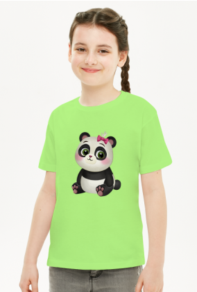 Panda siedząca - koszulka dla dziewczynki - śpiewanki.tv