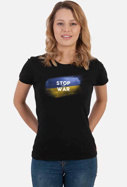 koszulka damska nadruk jednostronny STOP THE WAR | Ukraina