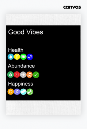 Canvas Good Vibes Subway