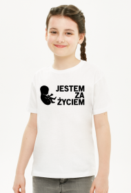 Jestem Za Życiem Koszulka dziecięca