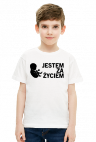 Jestem Za Życiem koszulka dziecięca