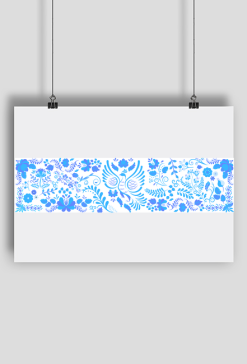 Gzhel/white blue white