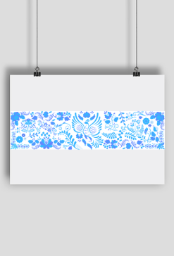 Gzhel/white blue white