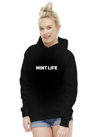 Bluza Damska z kapturem czarna "Mint Life"