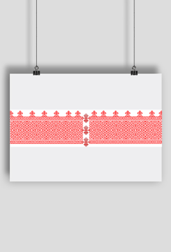 Ornament/ White Red White