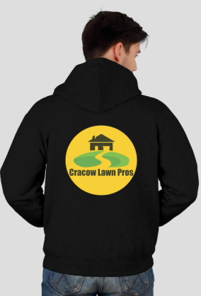 Cracow Lawn Pros Logo Zip Up Hoodie Chest&Back