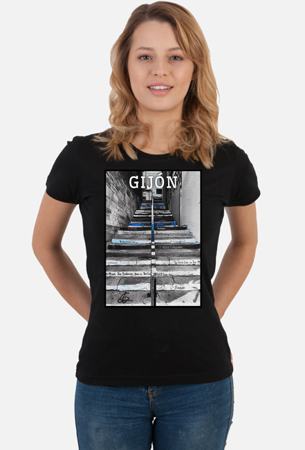T-Shirt damski z nadrukiem Gijon
