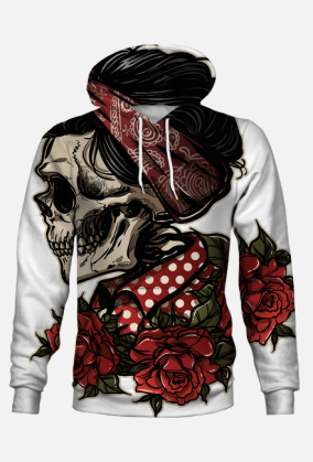 Skull and rose