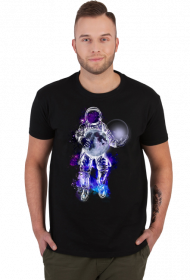 T-shirt męski z ilustracją Spacewalk autorstwa Erink