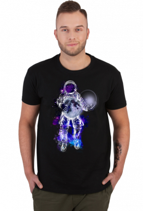 T-shirt męski z ilustracją Spacewalk autorstwa Erink