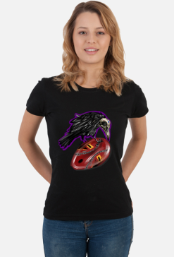 T-shirt damski z ilustracją Tribal Spirits - Wrona autorstwa Erink