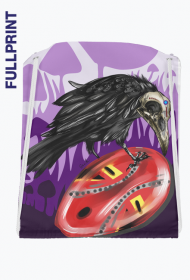 Plecak-worek Fullprint z ilustracją Tribal Spirits - Wrona autorstwa Erink