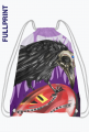 Plecak-worek Fullprint z ilustracją Tribal Spirits - Wrona autorstwa Erink