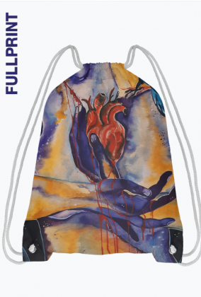 Plecak-worek z repliką obrazu "Serce" autorstwa Erink