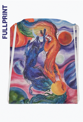 Plecak-worek z repliką obrazu "Wrzechświat" autorstwa Erink
