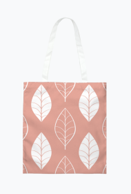 Torba "Duże liście" brzoskwiniowa