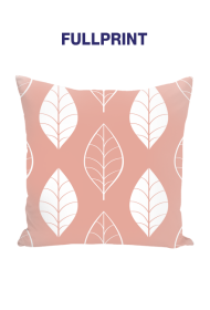 Poduszka "Duże liście" brzoskwiniowa