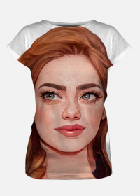 T-shirt damski Emma Stone Koszulka damska full print