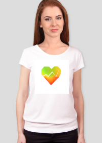 Koszulka damska-Kolorowe serce