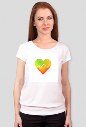 Koszulka damska-Kolorowe serce
