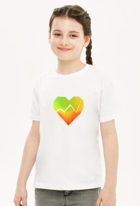 Koszulka dziewczynka-Kolorowe serce