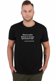 T-shirt męski "Wojna to pokój, Orwell 1984" czarny