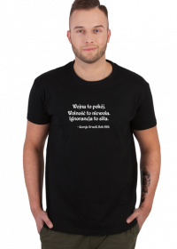 T-shirt męski "Wojna to pokój, Orwell 1984" czarny