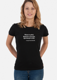 T-shirt damski "Wojna to pokój, Orwell 1984" czarny