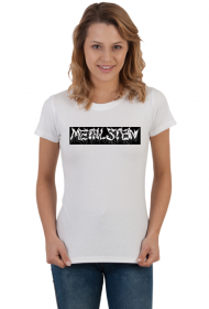 Koszulka damska Metal Stein Production - Logo (Biała)
