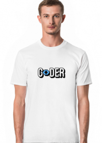 Coder T-shirt biały