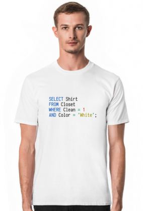 SQL select T-shirt biały